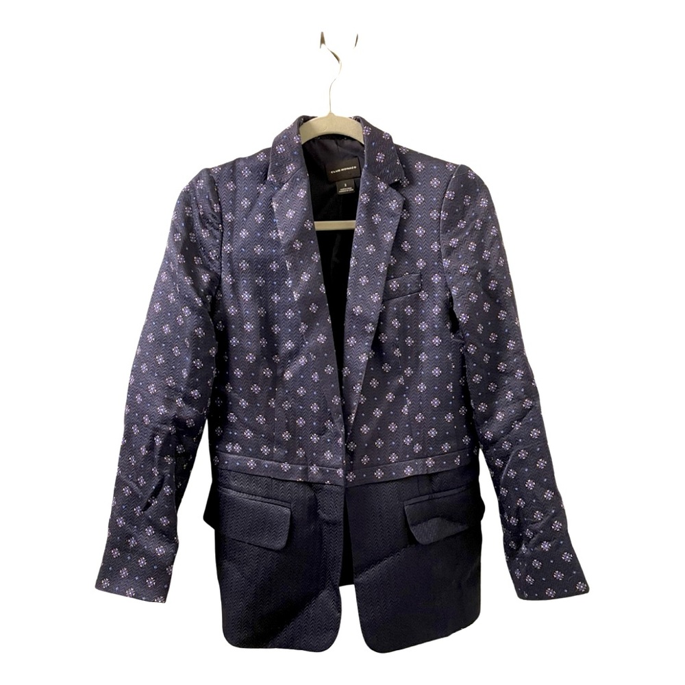 CLUB MONACO Silk dual pattern blazer Size 2